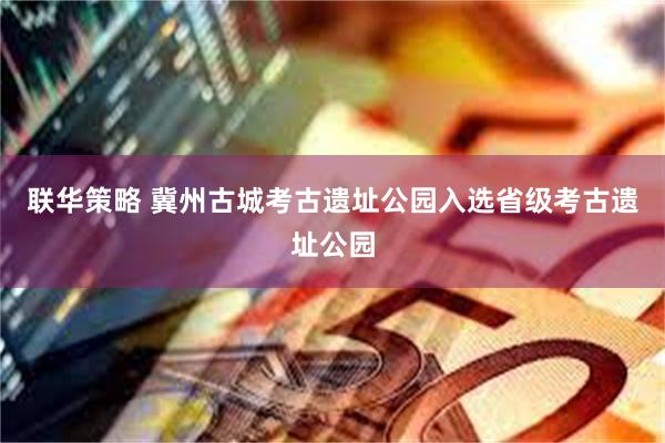 联华策略 冀州古城考古遗址公园入选省级考古遗址公园