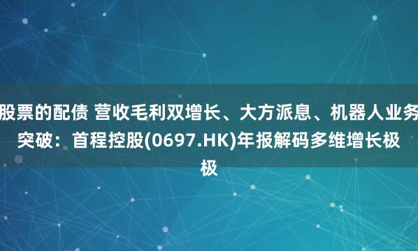 股票的配债 营收毛利双增长、大方派息、机器人业务突破：首程控股(0697.HK)年报解码多维增长极